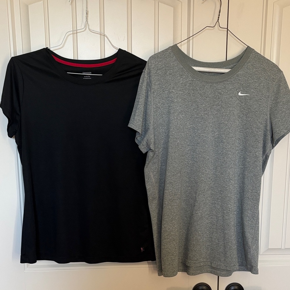 Nike and Danskin Women’s Black & Gray Short Sleeve Athletic Tees
